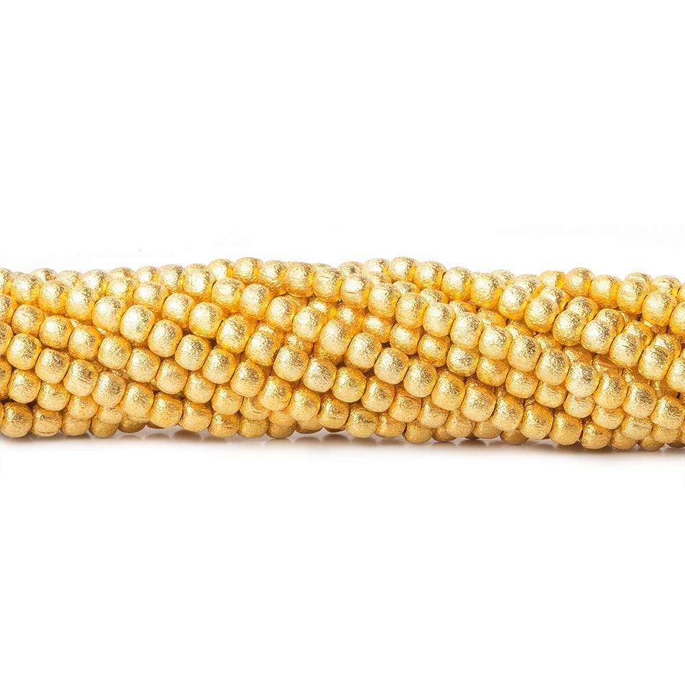 2mm Brushed Round Beads - Beadsofcambay.com