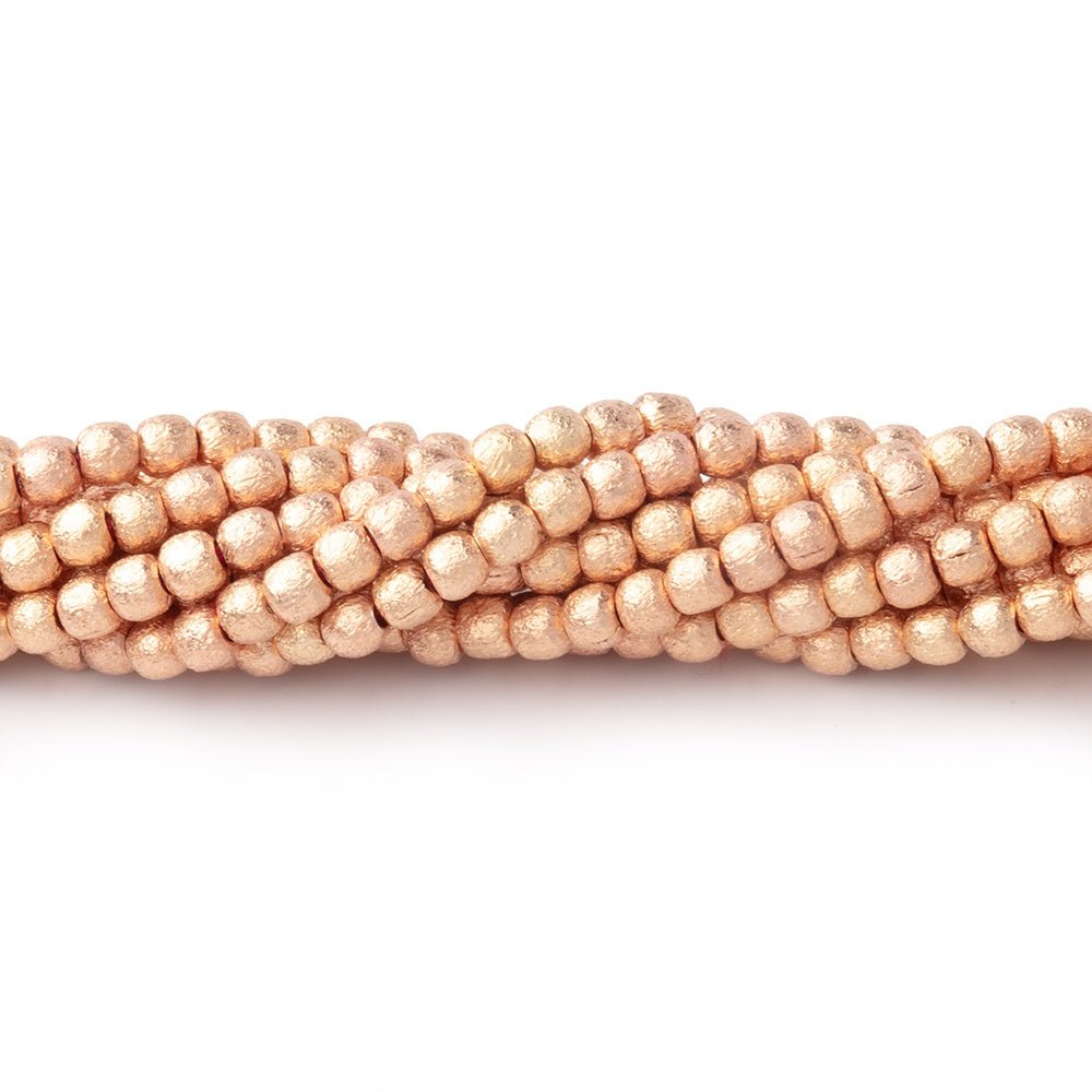 2mm Brushed Round Beads - Beadsofcambay.com