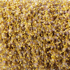 2mm Cape Amethyst Micro Faceted Rounds on Gold Plated Dangling Chain - Beadsofcambay.com