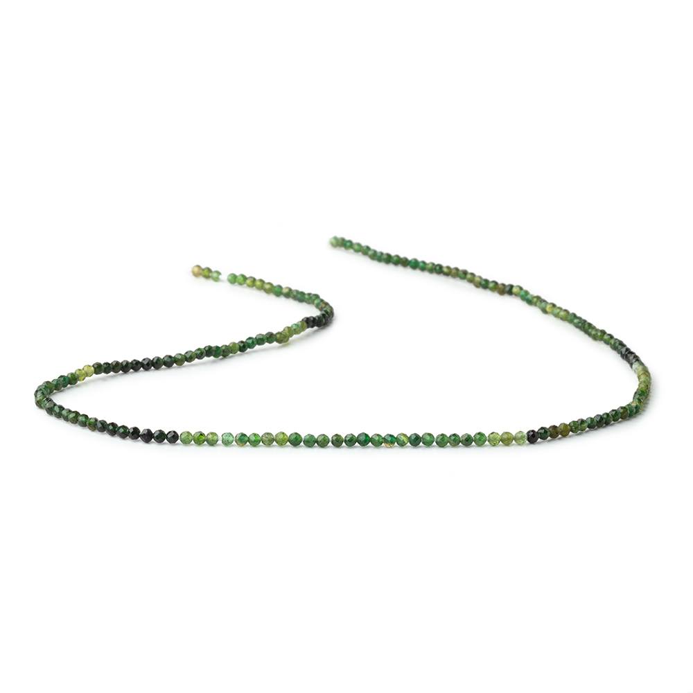 2mm Chrome Tourmaline Micro Faceted Rounds 12.75 inch 170 Beads AAA - Beadsofcambay.com