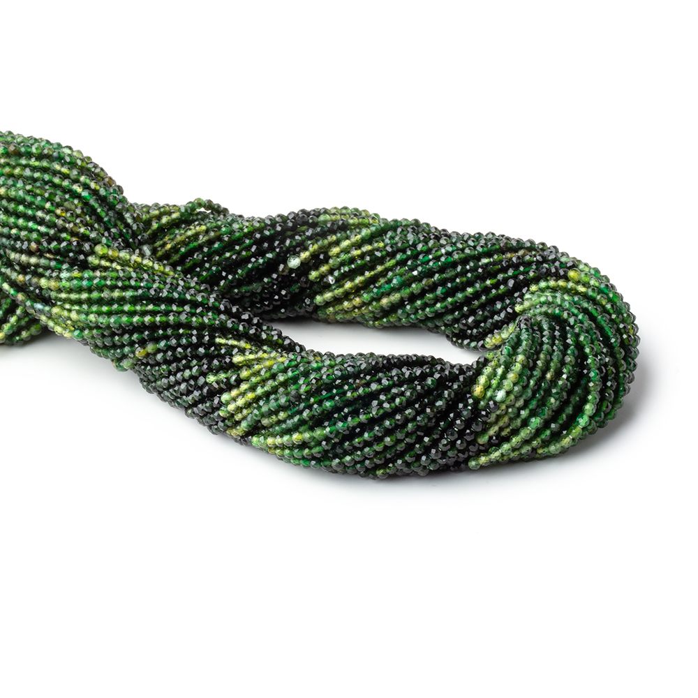 2mm Chrome Tourmaline Micro Faceted Rounds 12.75 inch 170 Beads AAA - Beadsofcambay.com