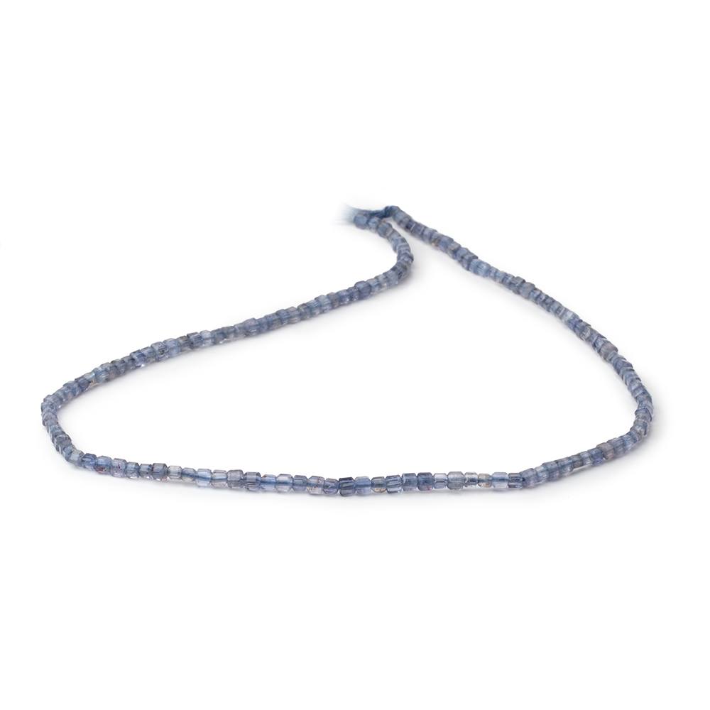 2mm Iolite Micro Faceted Cube Beads 12.5 inch 140 pieces A - Beadsofcambay.com