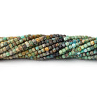 2mm Shaded African Turquoise Micro Faceted Cube 12.5 inch 140 Beads - Beadsofcambay.com