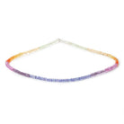 3 - 3.5mm Multi Gemstone Plain Rondelle 18 inch 221 Beads AAA - Beadsofcambay.com
