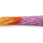 3 - 3.5mm Multi Gemstone Plain Rondelle 18 inch 221 Beads AAA - Beadsofcambay.com