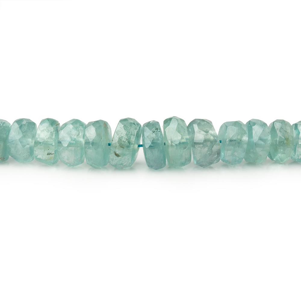 3 - 5.5mm Teal Green Kyanite Faceted Rondelle Beads 16 inch 150 pieces AA - Beadsofcambay.com