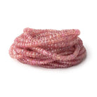 3 - 5mm Ruby faceted rondelle Beads 16 inch 177 pieces - Beadsofcambay.com