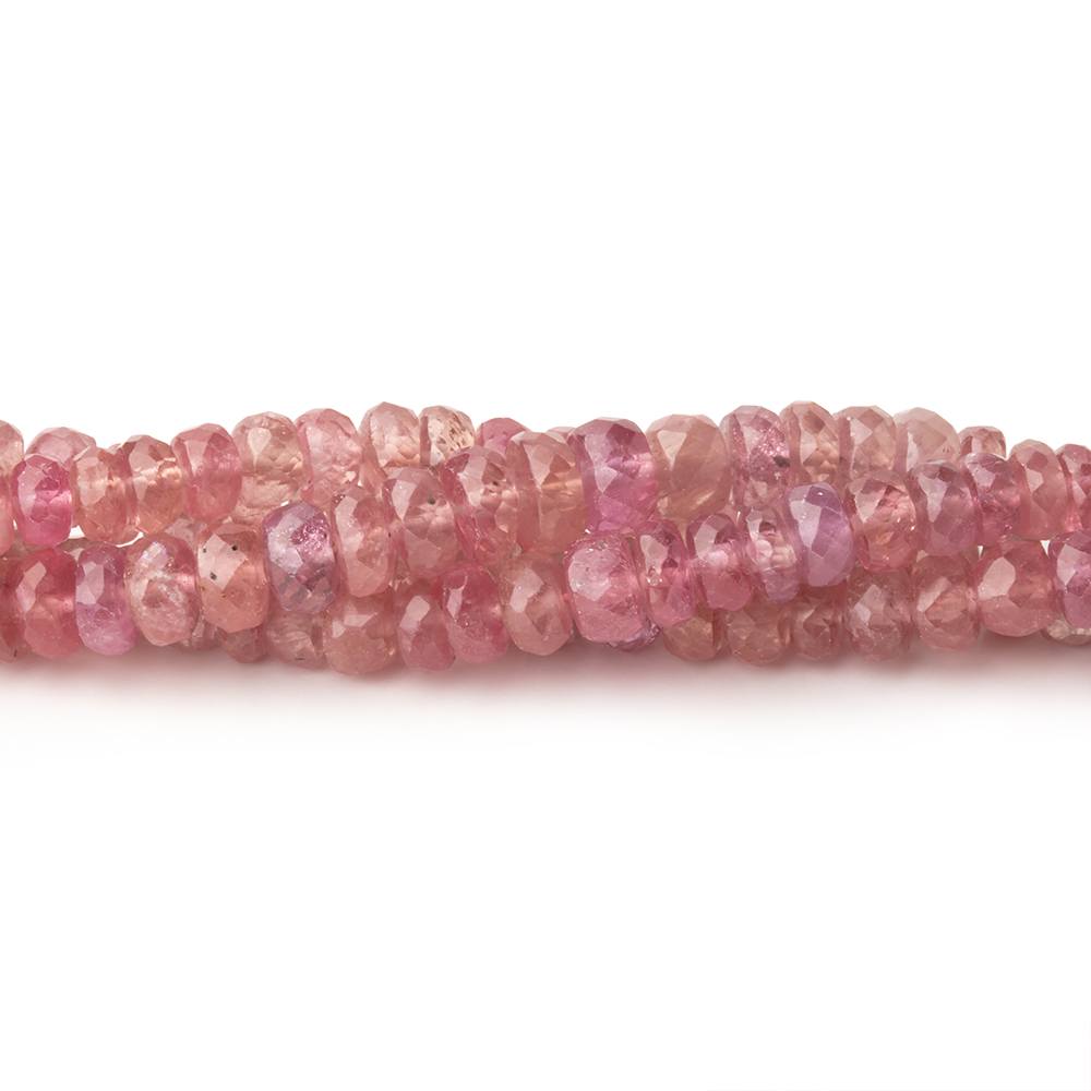 3 - 5mm Ruby faceted rondelle Beads 16 inch 177 pieces - Beadsofcambay.com