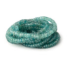 3 - 5mm Teal Green Kyanite Faceted Rondelle Beads 16 inch 159 pieces AA - Beadsofcambay.com