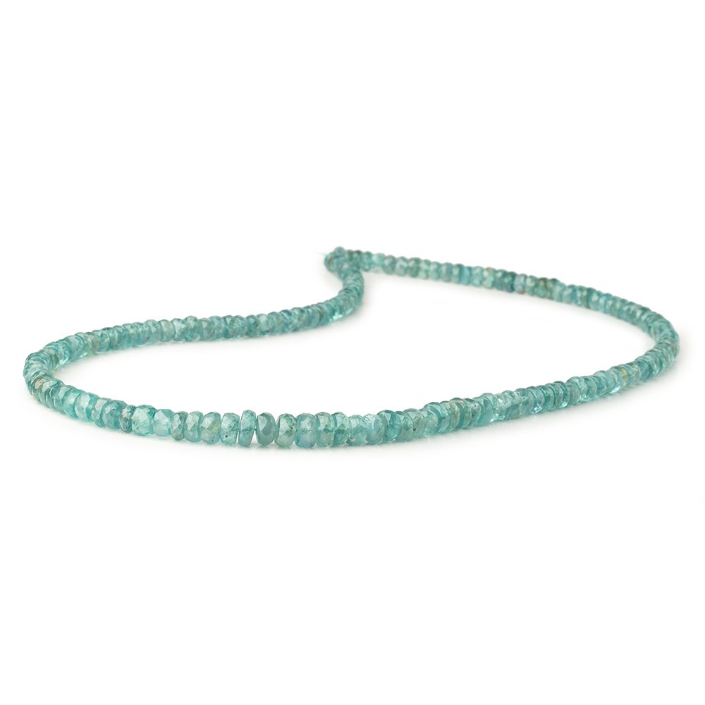 3 - 5mm Teal Green Kyanite Faceted Rondelle Beads 16 inch 159 pieces AA - Beadsofcambay.com