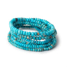 3 - 5mm Turquoise Faceted Rondelle Beads 16 inch 178 pieces - Beadsofcambay.com