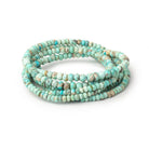 3-5mm Turquoise Faceted Rondelle Beads 18 inch 175 pieces - Beadsofcambay.com