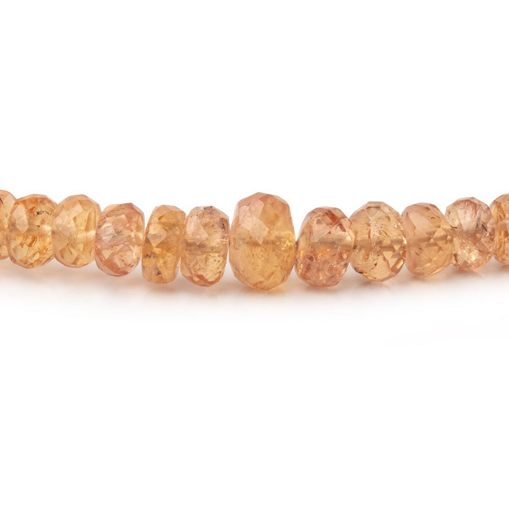 3 - 6.5mm Precious Topaz Faceted Rondelle Beads 16 inch 165 pieces AA - Beadsofcambay.com