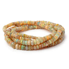 3-6mm Dark Golden Ethiopian Opal Faceted Rondelles 18 inch 206 Beads AAA - Beadsofcambay.com