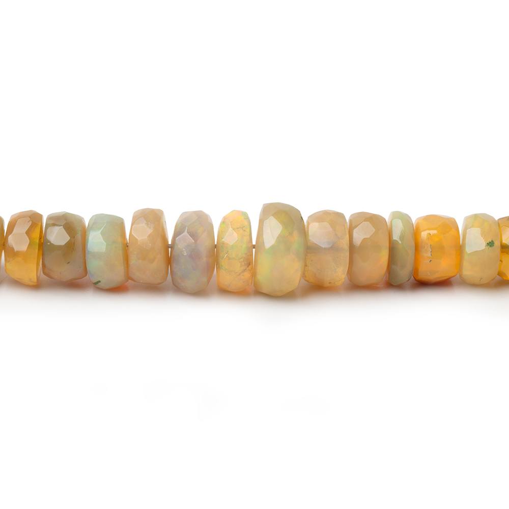 3-6mm Dark Golden Ethiopian Opal Faceted Rondelles 18 inch 206 Beads AAA - Beadsofcambay.com