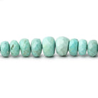 3-7.5mm Turquoise Faceted Rondelle Beads 16 inch 166 pieces - Beadsofcambay.com