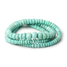 3-7.5mm Turquoise Faceted Rondelle Beads 16 inch 166 pieces - Beadsofcambay.com