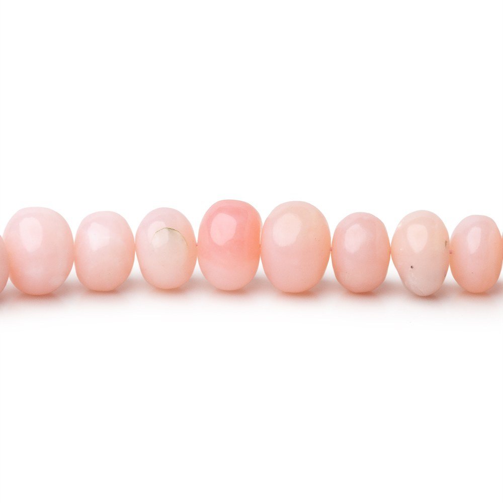 3-7mm Pink Peruvian Opal Plain Rondelle Beads 15.5 inch 120 pieces - Beadsofcambay.com