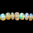 3-8mm Golden Ethiopian Opal Faceted Rondelles 17 inch 148 Beads AAA - Beadsofcambay.com