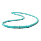 3-8mm Sleeping Beauty Turquoise Plain Heishi Beads 18 inch 384 pieces - Beadsofcambay.com