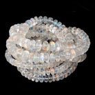 3 - 9.5mm Red Fire Rainbow Moonstone Plain Rondelle 18 inch 125 Beads AAA - Beadsofcambay.com