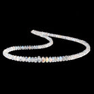 3 - 9.5mm Red Fire Rainbow Moonstone Plain Rondelle 18 inch 125 Beads AAA - Beadsofcambay.com