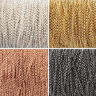 3 Feet - 1.5mm Rolo Link Chain - Beadsofcambay.com