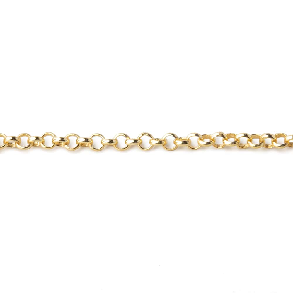 3 Feet - 2.5mm Rolo Link Chain - Beadsofcambay.com