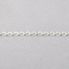 3 Feet - 2.5mm Small Corrugated Oval Link Chain - Beadsofcambay.com
