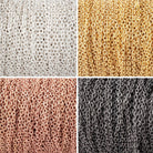 3 Feet - 2.5mm Small Corrugated Oval Link Chain - Beadsofcambay.com