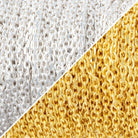 3 Feet - 2mm Divot Oval Link Chain - Beadsofcambay.com