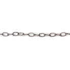 3 Feet - 2x4mm Elongated Corrugated Oval Link Chain - Beadsofcambay.com