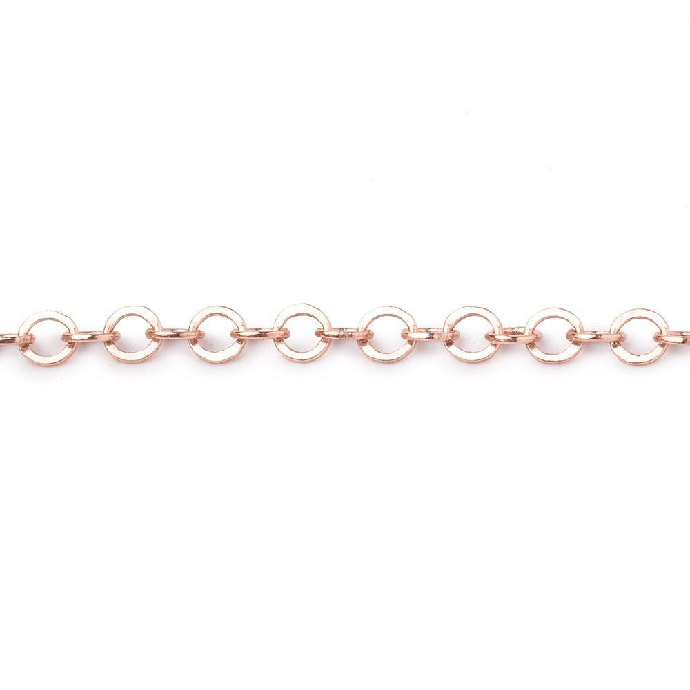 3 Feet - 3mm Flat Round Link Chain - Beadsofcambay.com