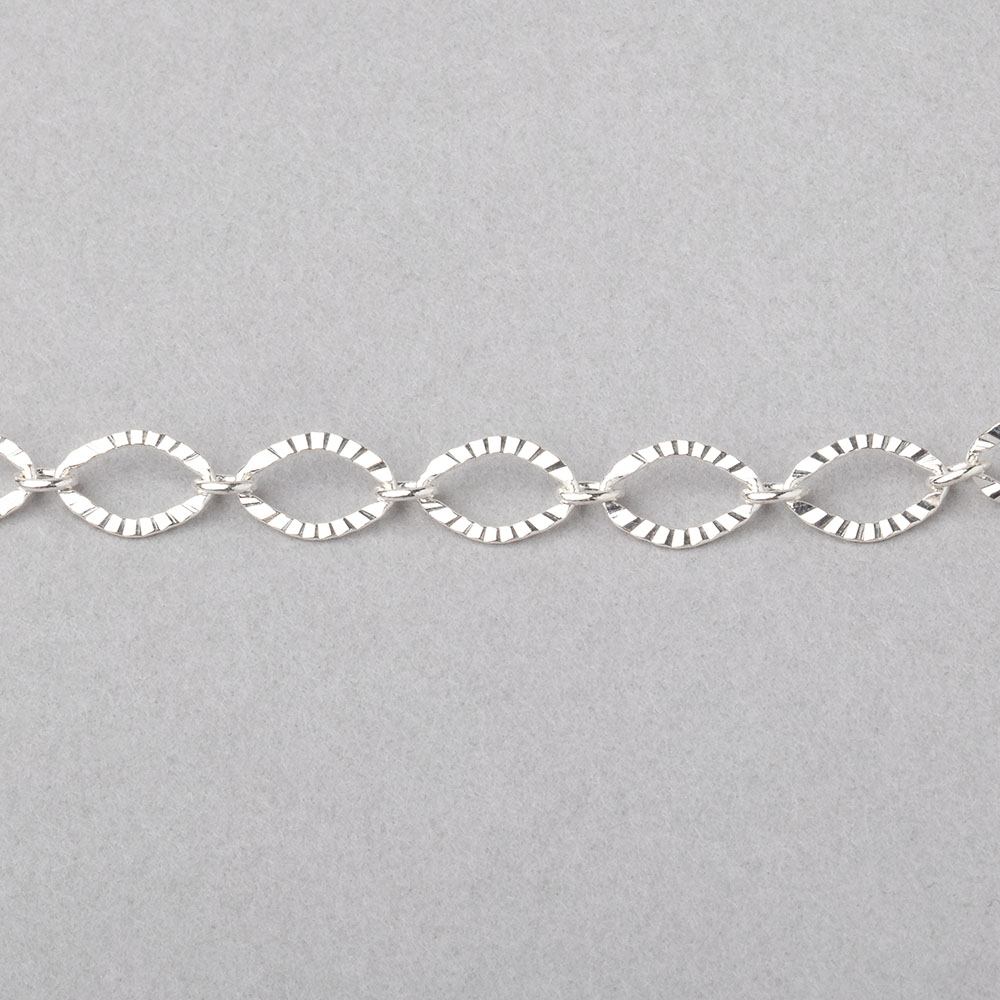 3 Feet - 5mm Corrugated Oval Link Chain - Beadsofcambay.com