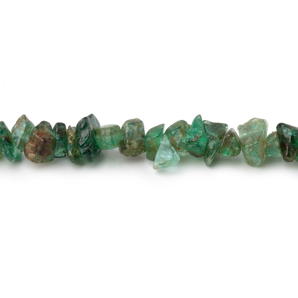 3-7mm Colombian Emerald Chips 13 inch 145 Beads - BeadsofCambay.com