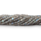 3.7mm Light Labradorite Faceted Rondelle Beads 13 inch 144 pieces - BeadsofCambay.com