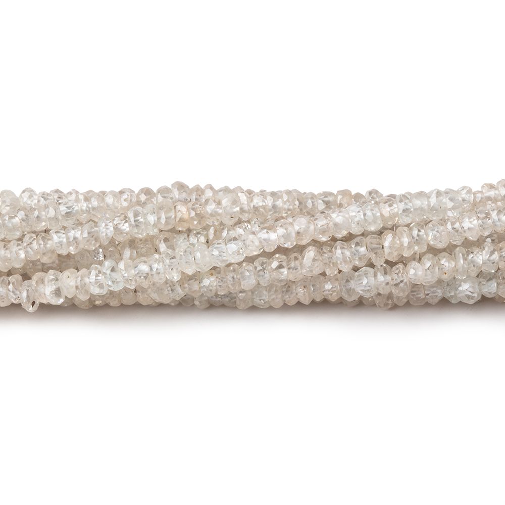 3mm Champagne Zircon Faceted Rondelle Beads 13 inches 210 beads - BeadsofCambay.com