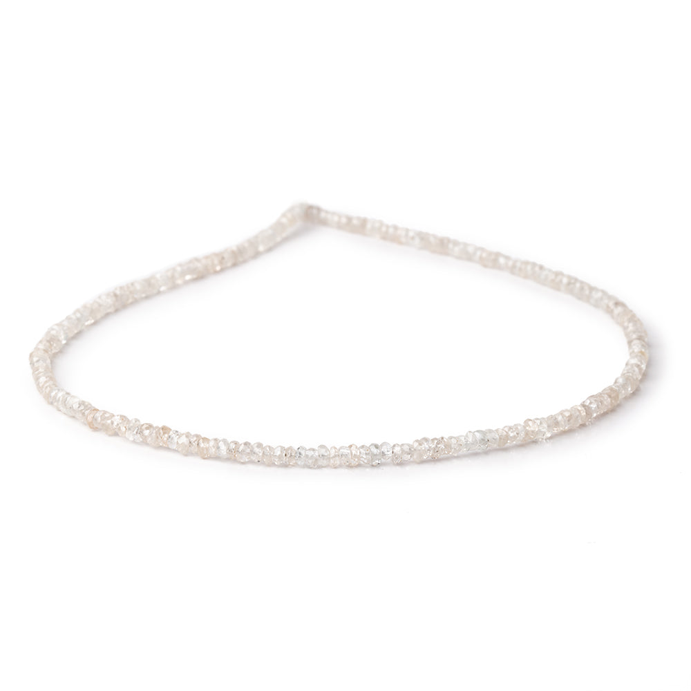 3mm Champagne Zircon Faceted Rondelle Beads 13 inches 210 beads - BeadsofCambay.com
