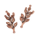 30x15mm Leafy Branch 3 Ring Charm Set of 2 pieces - Beadsofcambay.com
