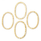 30x20mm Stamped Oval Charm Set of 4 pieces - Beadsofcambay.com