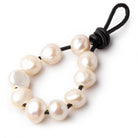 11-12.5mm White Large Hole Baroque Pearls Set of 10 - BeadsofCambay.com