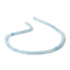 4mm Aquamarine micro faceted cubes 12.5 inch 74 pieces A - BeadsofCambay.com