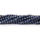 3.3mm Blue Sapphire Micro Faceted Round Beads 12.75 inch 100 pieces - Beadsofcambay.com