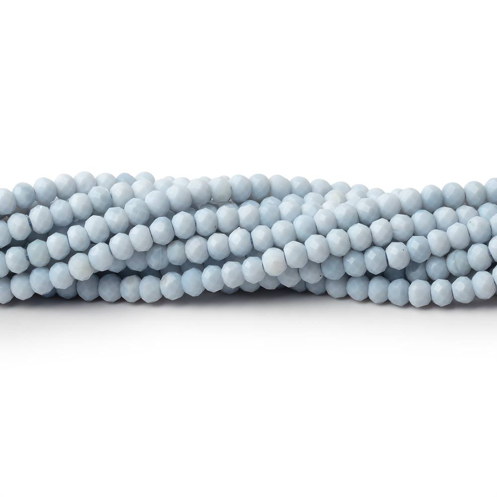 3.3mm Owyhee Blue Opal Micro Faceted Rondelle 12.25 inch 121 Beads - Beadsofcambay.com