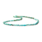 3.3mm Shaded Turquoise Micro Faceted Round 12.5 inch 100 Beads - Beadsofcambay.com