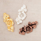 33x15mm Hibiscus Flower Slider Charm Set of 2 pieces - Beadsofcambay.com