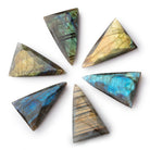 33x22mm Labradorite Faceted Triangle Focal 1 piece - Beadsofcambay.com
