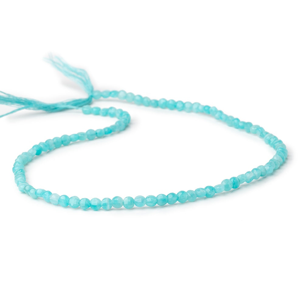 3.7mm Amazonite checkerboard calibrated faceted coins 12.5 inch 90 beads AAA - BeadsofCambay.com