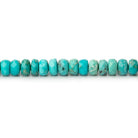 3.5-4.5mm Sleeping Beauty Turquoise Faceted Rondelle 16 inch 175 Beads - Beadsofcambay.com