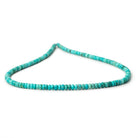 3.5-4.5mm Sleeping Beauty Turquoise Faceted Rondelle 16 inch 175 Beads - Beadsofcambay.com